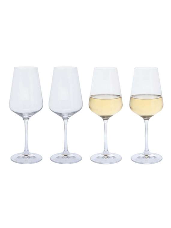 dartington crystal cheers white wine glass, set of 4