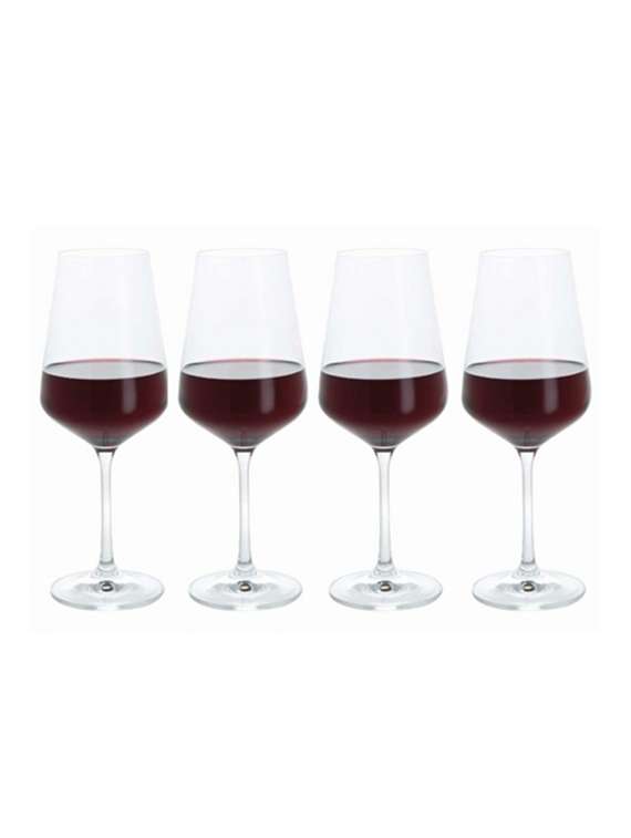dartington crystal cheers red wine glass, set of 4