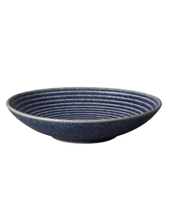 denby studio blue cobalt medium ridged bowl