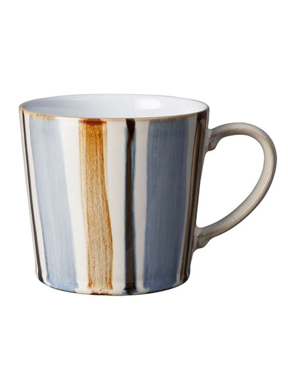 denby brown stripe painted large mug
