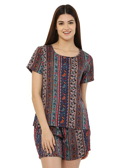 multi coloured two piece nightwear set - 19170945 - Standard Image - 0
