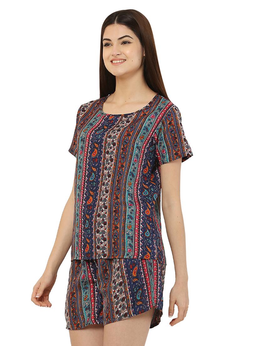 multi coloured two piece nightwear set - 19170945 - Standard Image - 1