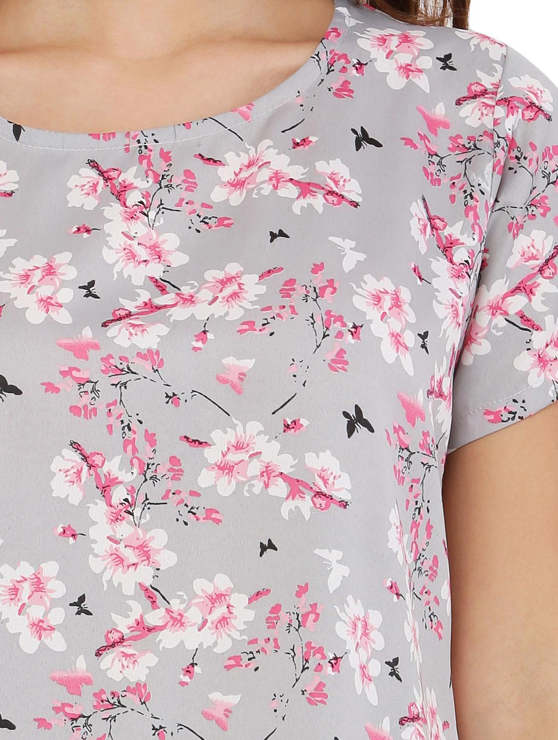 short sleeved printed nightwear set - 19170950 - Standard Image - 4