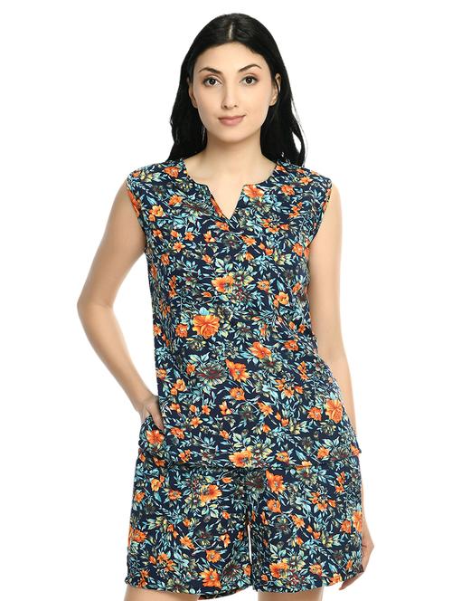 printed top and short nightwear set - 19171040 - Standard Image - 0
