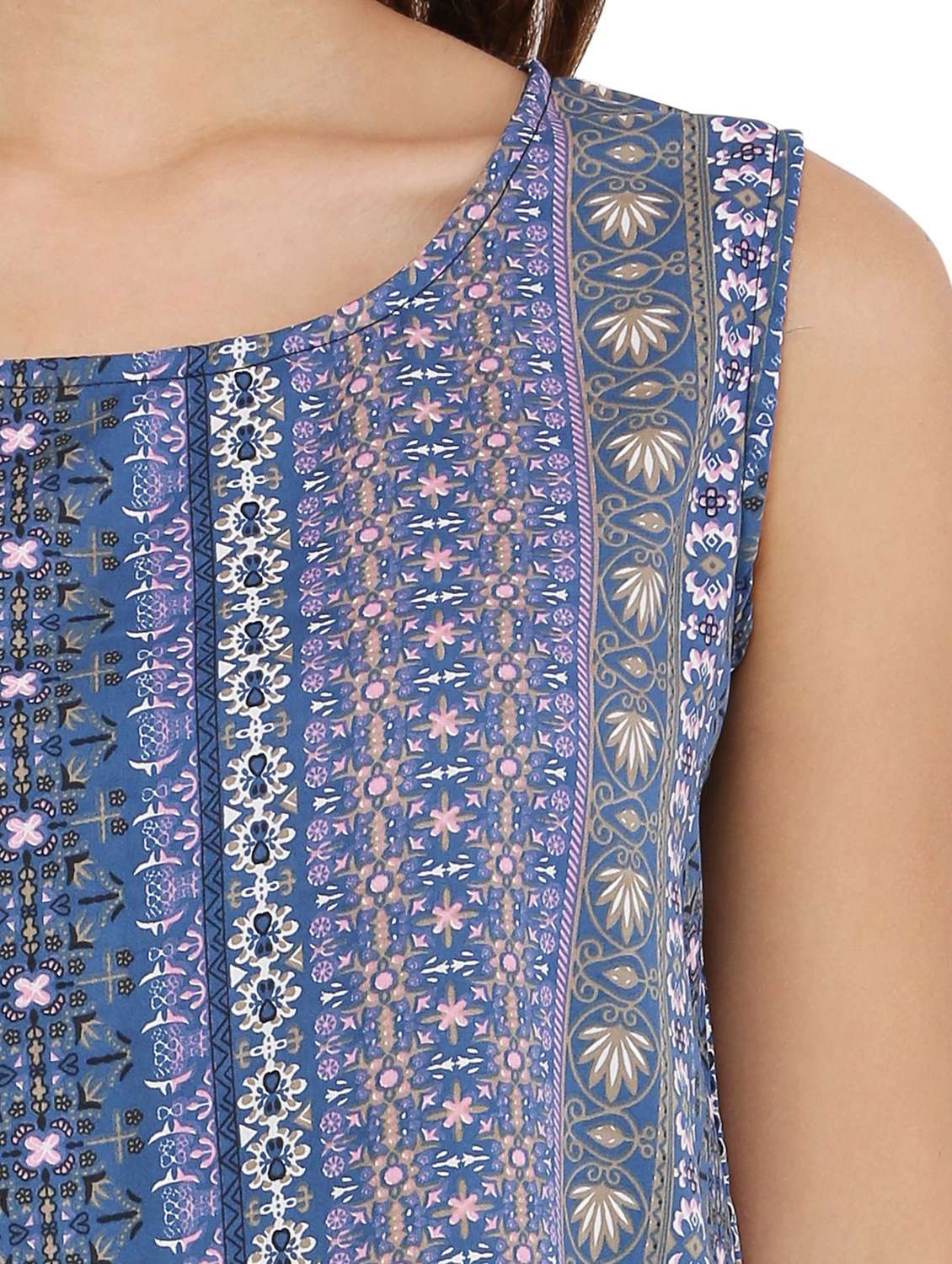 Printed Top And Short Nightwear Set - 19171106 -  Standard Image - 4
