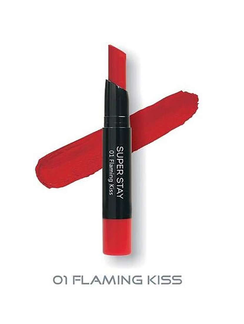 me-on professional superstay matte lipstick shade #1 flaming kiss