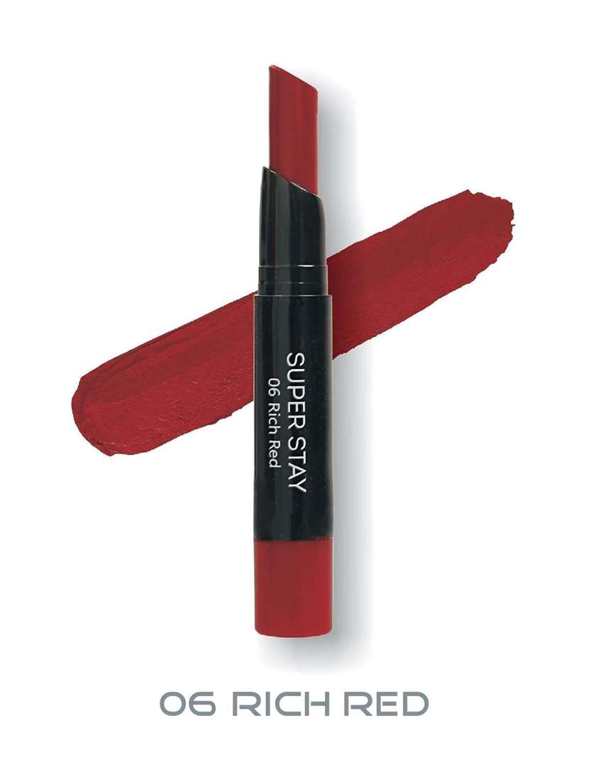 me-on professional superstay matte lipstick shade#6 rich red