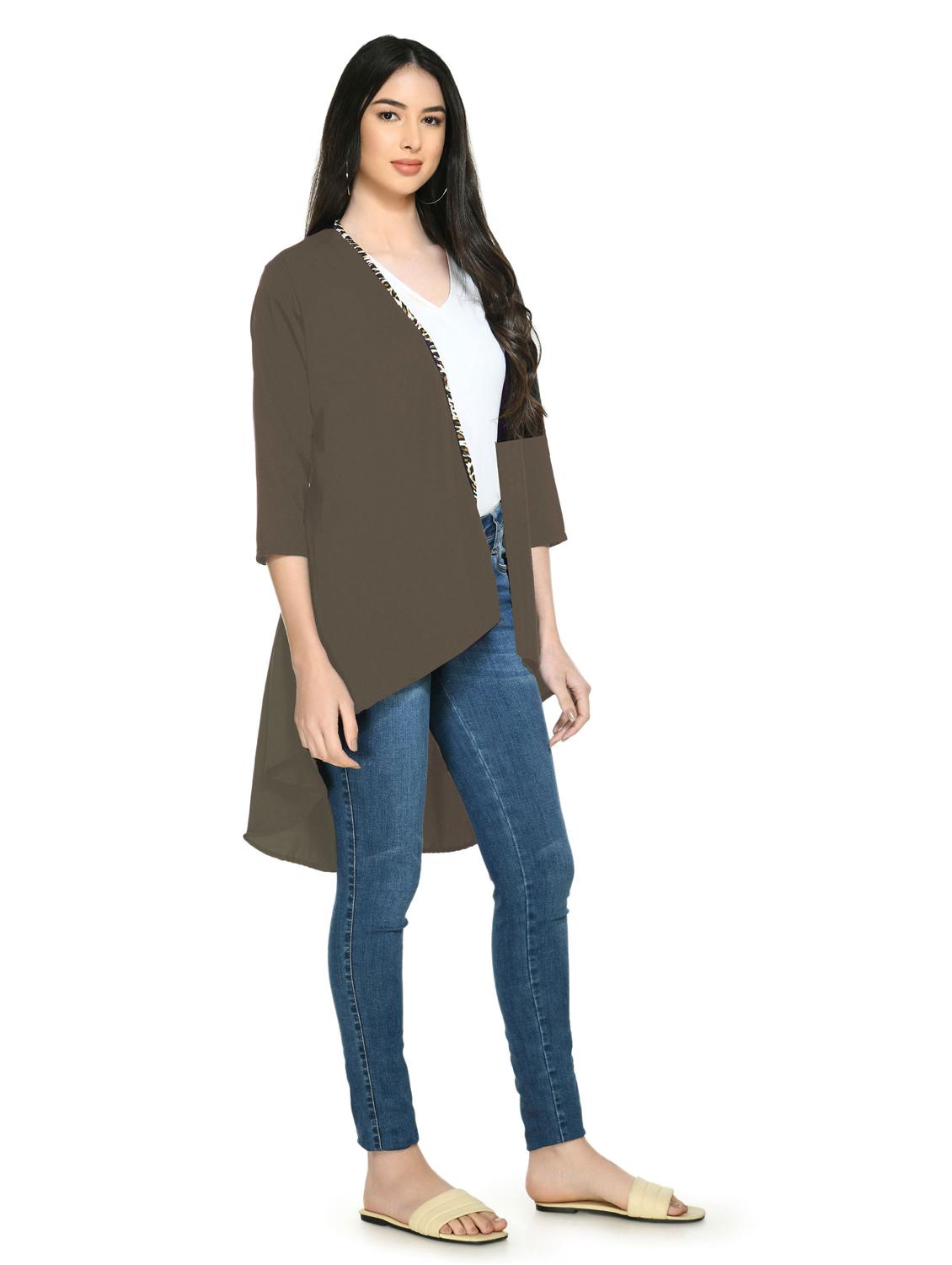 grey crepe shrug - 19171235 - Standard Image - 1
