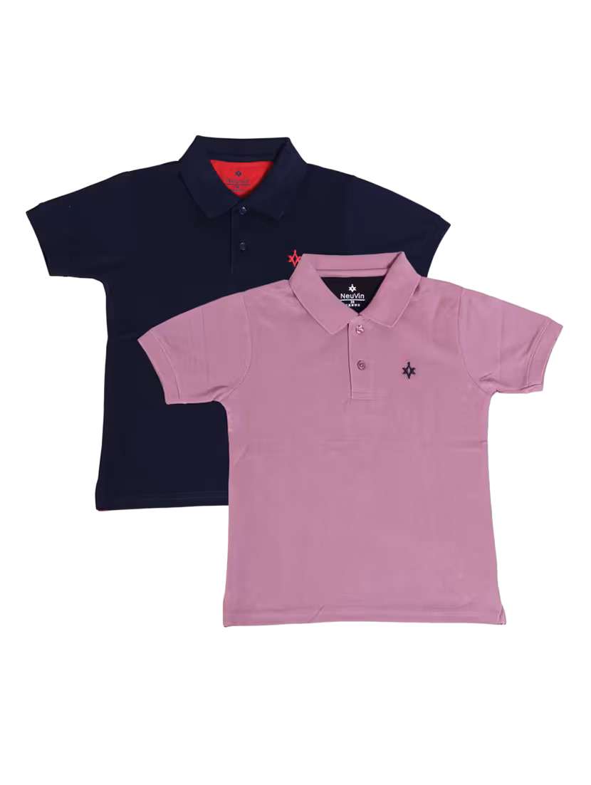 boys pack of 2 solid t-shirt  - 19172818 -  Standard Image - 1