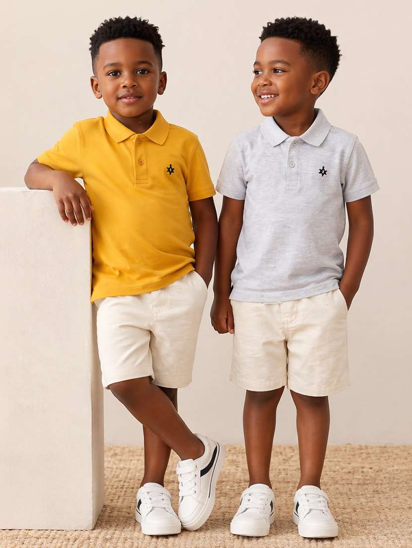 boys pack of 2 solid t-shirt 