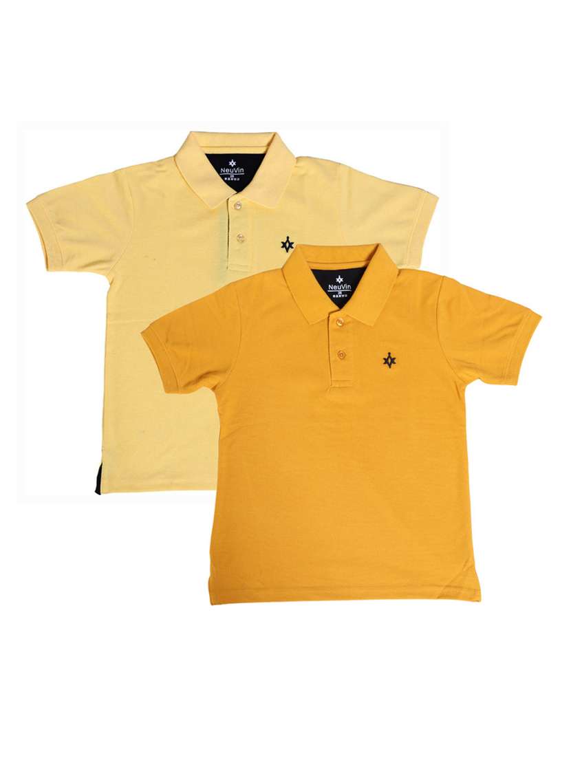 boys pack of 2 solid t-shirt 
