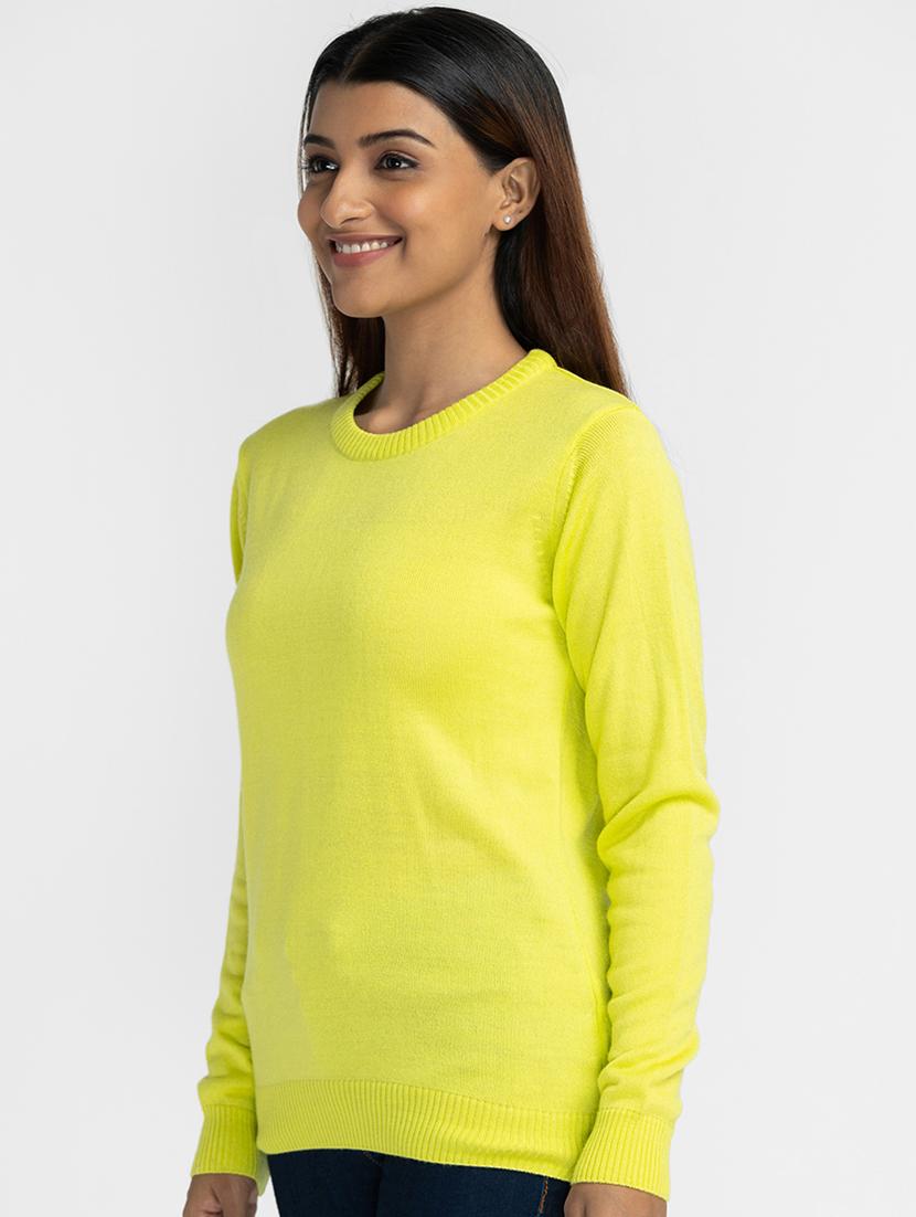 round neck solid pullover - 19172935 - Standard Image - 1