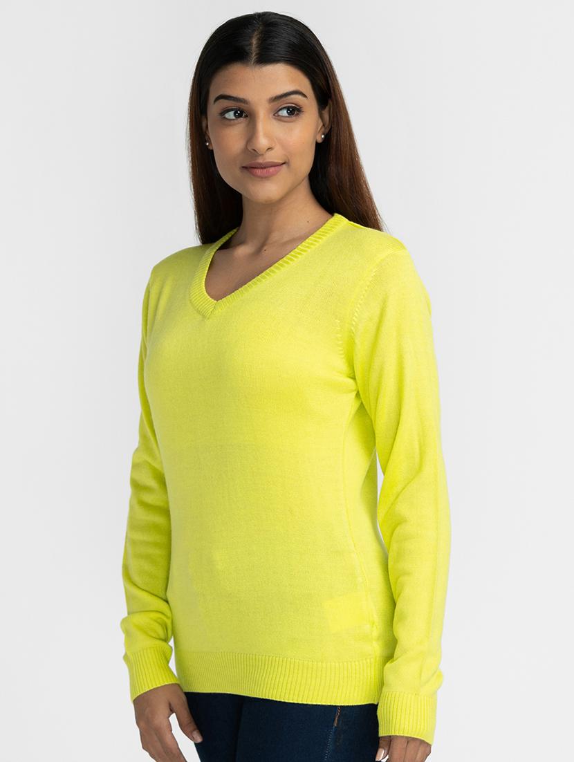 v-neck solid pullover - 19172936 -  Standard Image - 1