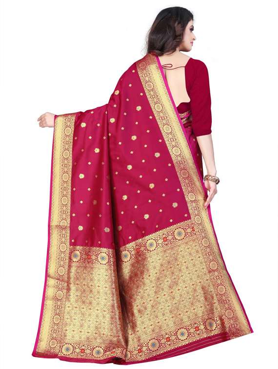 pink art silk kanjivaram saree with blouse - 19173036 -  Standard Image - 1