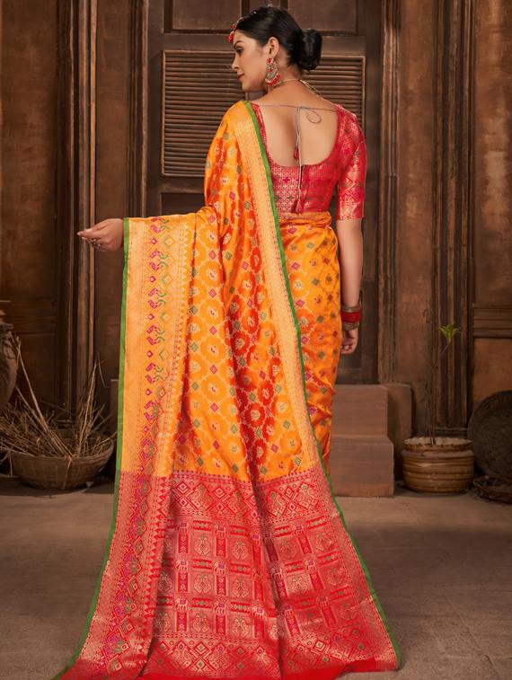 yellow kanjivaram saree - 19173165 - Standard Image - 1