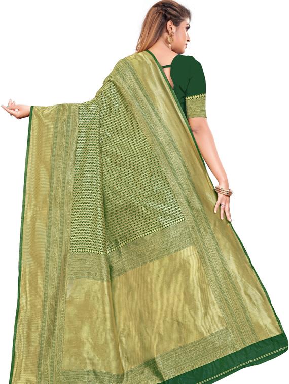 self design woven saree with blouse - 19173216 -  Standard Image - 1