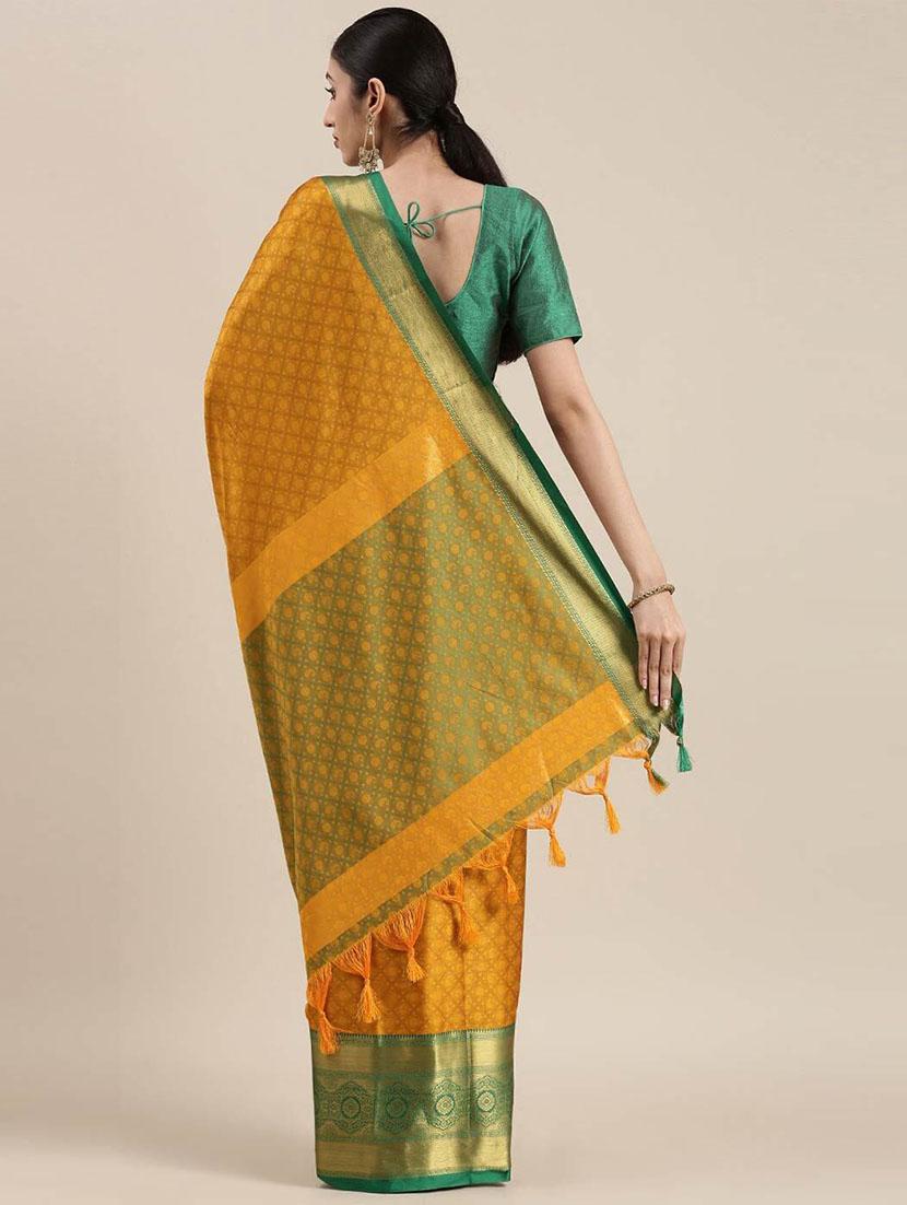 self design woven saree with blouse - 19175771 - Standard Image - 1