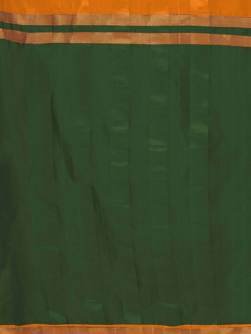 self design green solid saree - 19175950 - Standard Image - 4