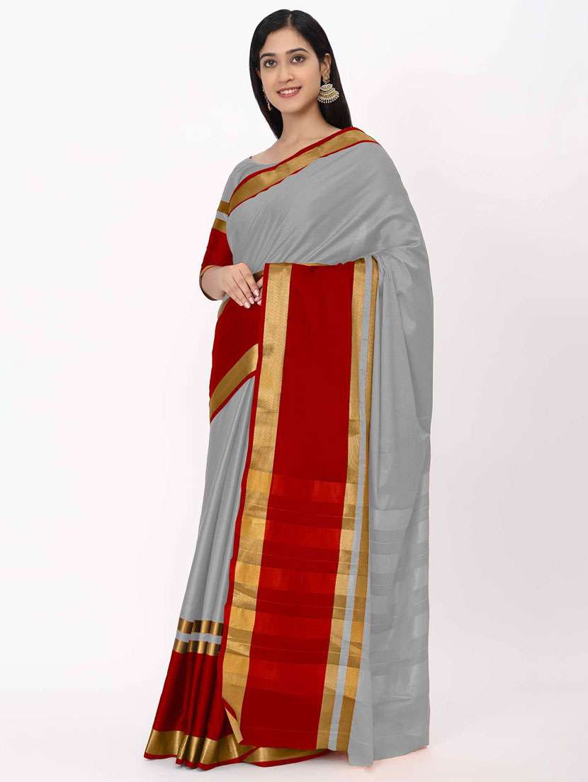 self design woven saree with blouse - 19176423 -  Standard Image - 1