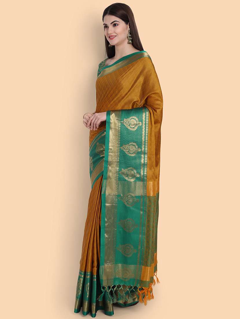 self design woven saree with blouse - 19176433 -  Standard Image - 1