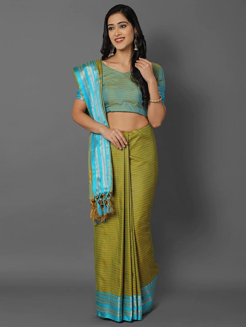 self design woven saree with blouse - 19176589 - Standard Image - 1
