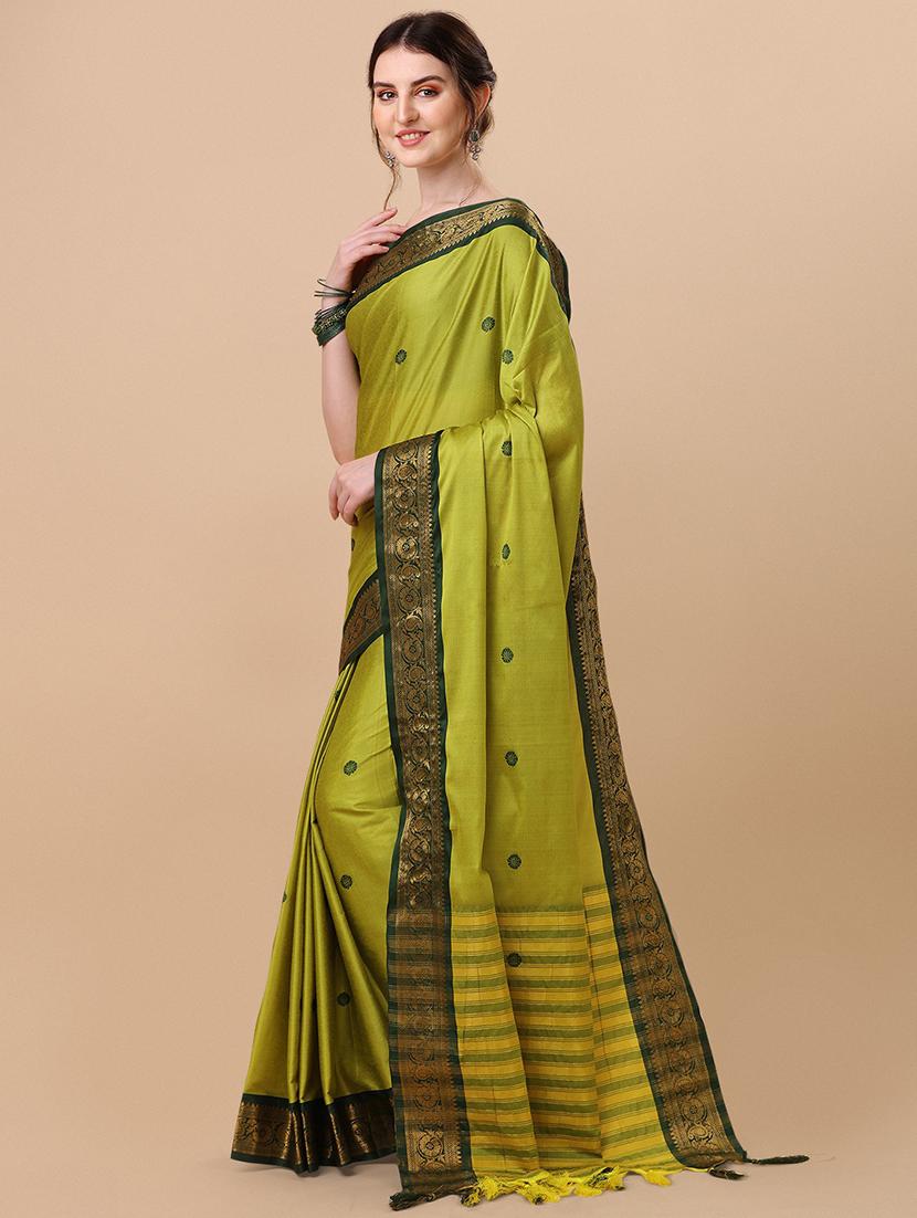 self design woven saree with blouse - 19176635 -  Standard Image - 1