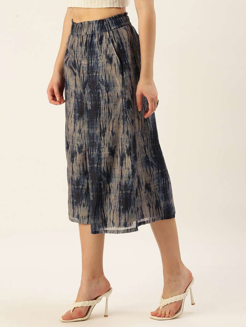 women high rise relaxed fit culotte - 19177043 -  Standard Image - 1