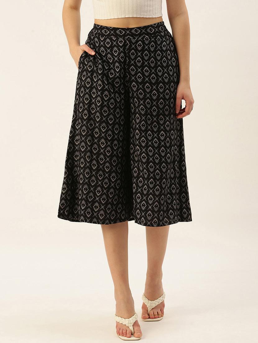black printed culottes - 19177048 - Zoom Image - 0