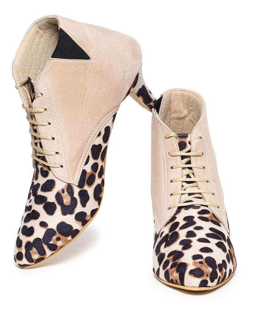 women animal print lace up boots - 19177838 -  Standard Image - 4