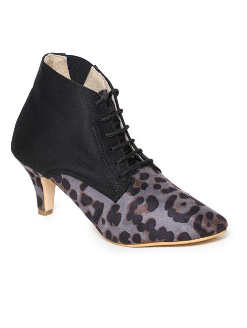 women animal print lace up boots - 19177839 - Standard Image - 0