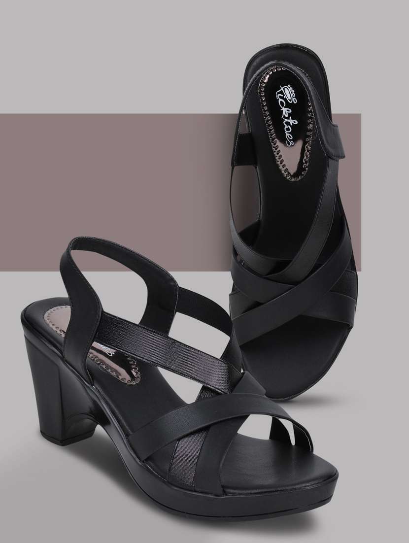 women solid back strap sandal