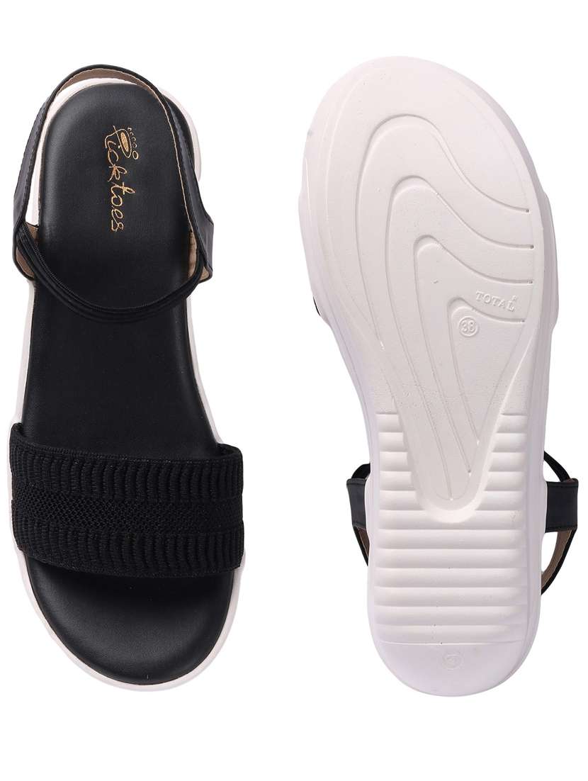 black wedge sandal - 19177906 - Standard Image - 4