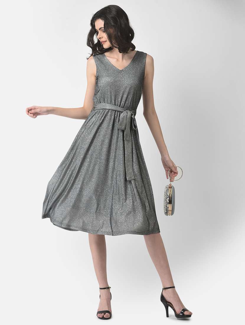 women's fit & flare self design dress - 19178436 - Standard Image - 4