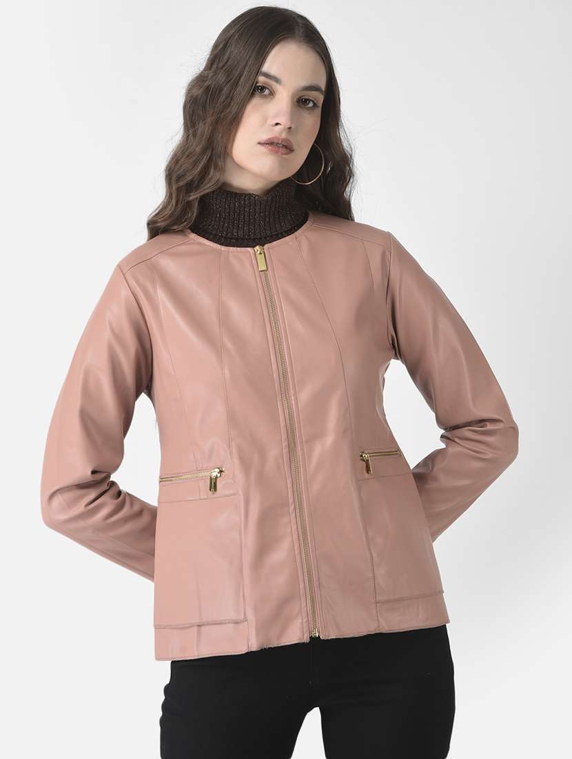 solids leatherette jacket - 19178467 - Zoom Image - 0