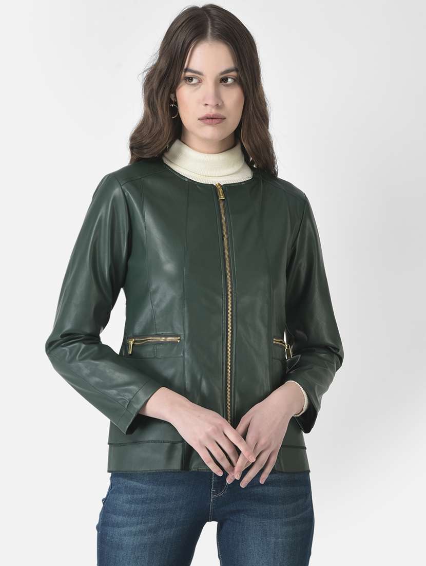 solids leatherette jacket - 19178468 - Zoom Image - 0