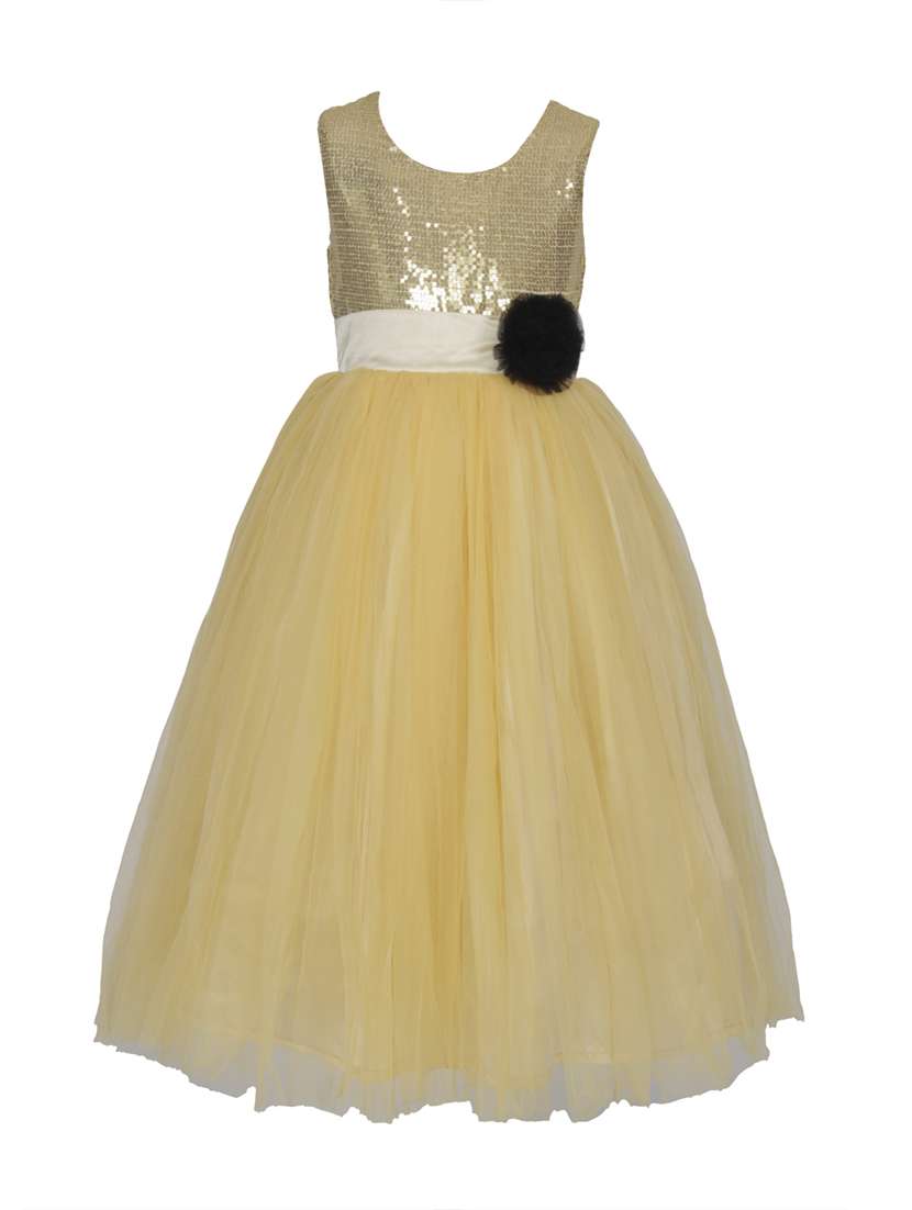 girls round neck sleeveless frock