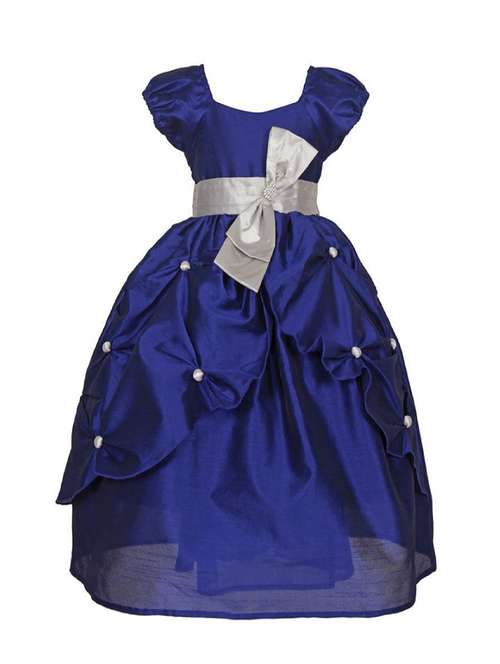 girls v neck short sleeves frock