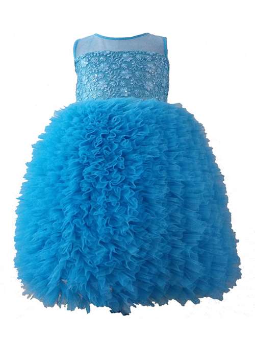 girls round neck sleeveless frock - 19178599 -  Standard Image - 0