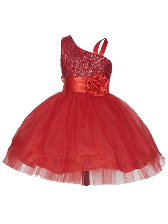 girls off shoulder sleeveless frock