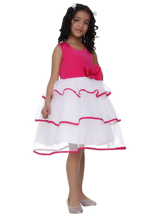 girls round neck sleeveless frock - 19178671 -  Standard Image - 1