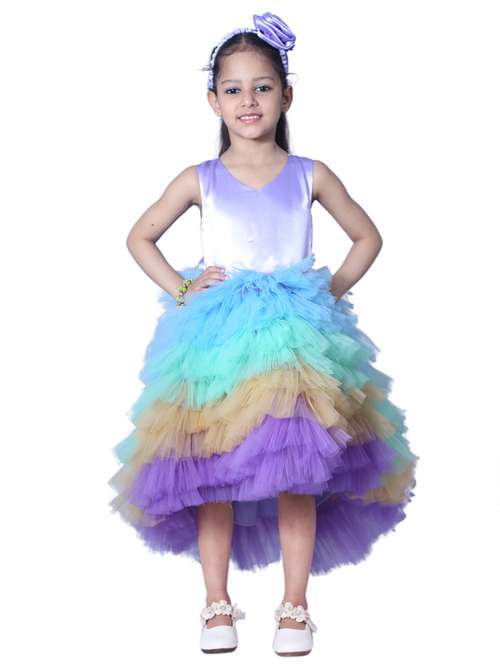 girls v neck sleeveless frock - 19178761 -  Standard Image - 0