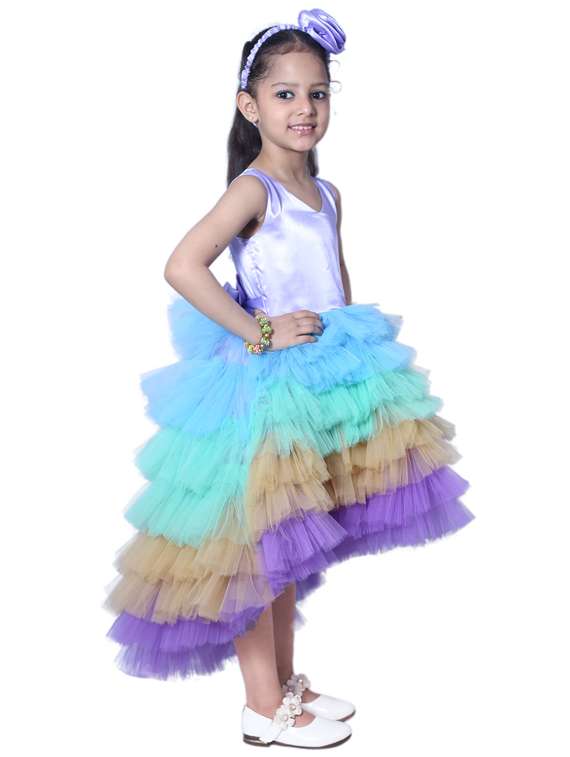 girls v neck sleeveless frock - 19178761 - Standard Image - 1