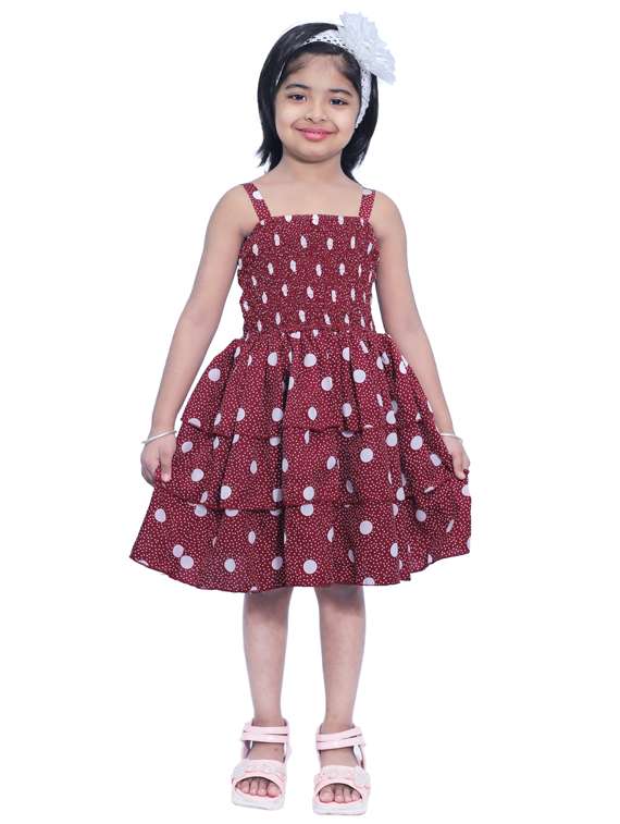 girls square neck sleeveless frock