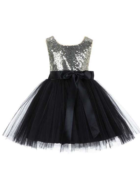 girls round neck sleeveless frock