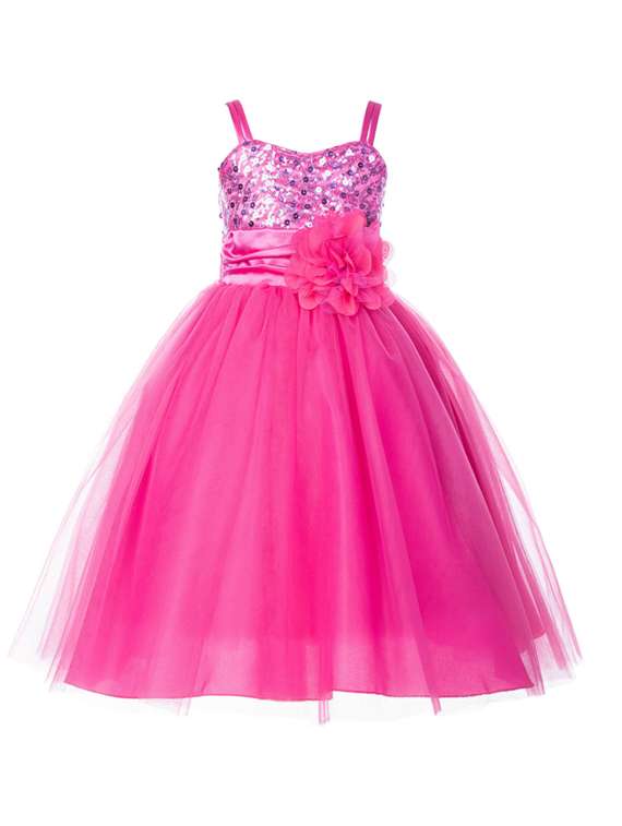 girls shoulder strap sleeveless frock