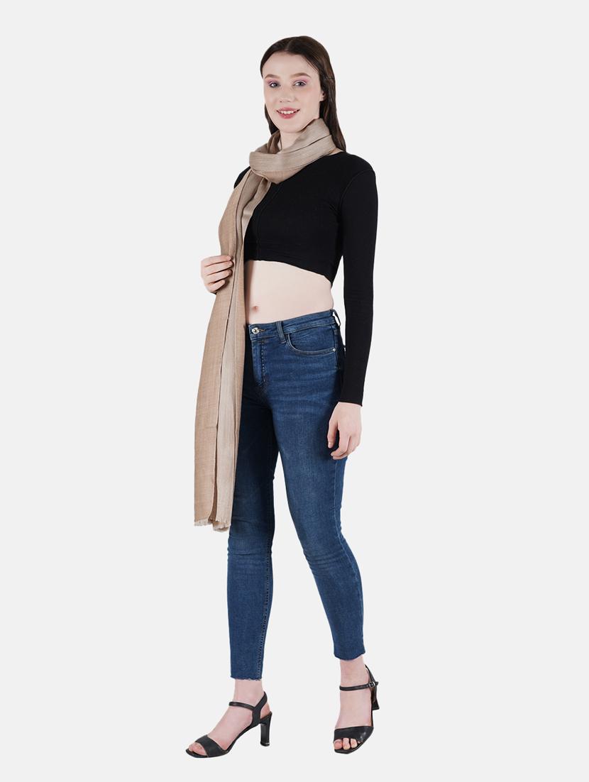 women's solid print stole - 19179183 - Standard Image - 4