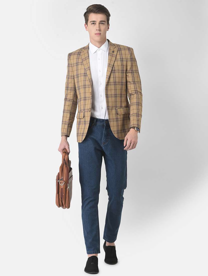 solid single breasted casual blazer - 19180852 -  Standard Image - 4