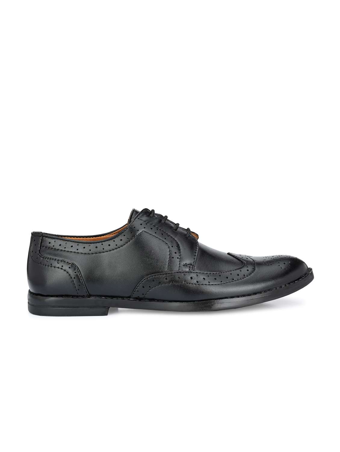 black patent leather laceup derbies - 19181759 -  Standard Image - 1