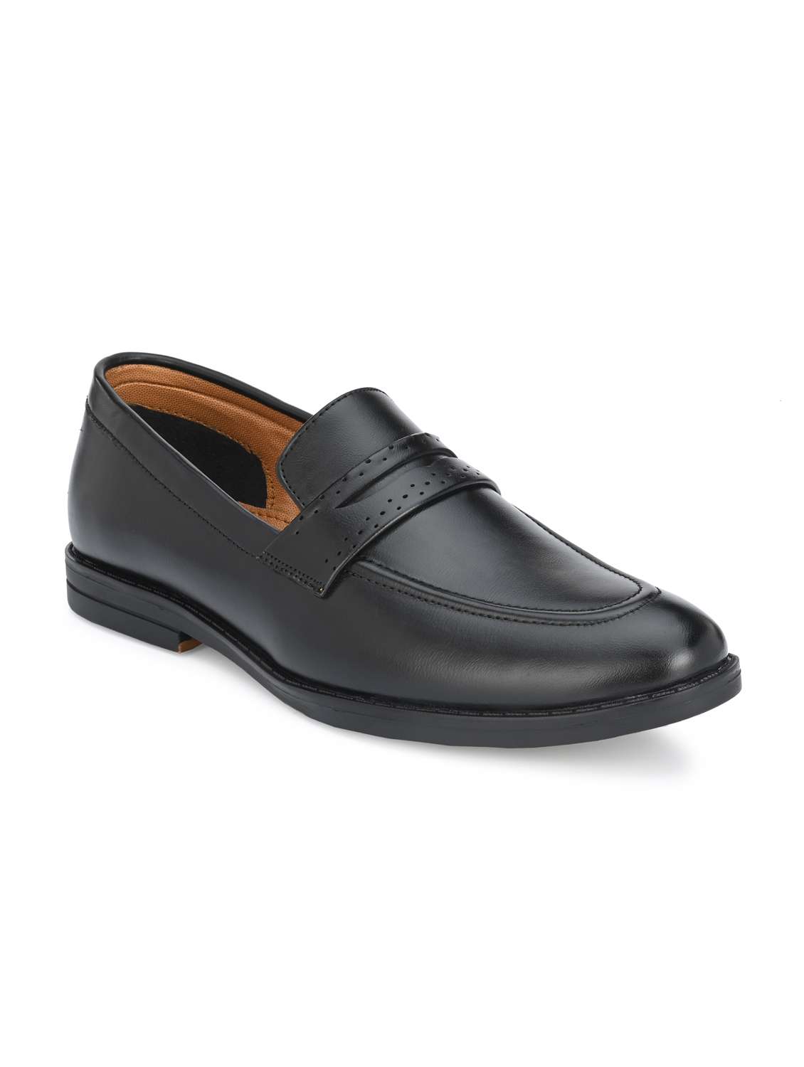 black slip on formal shoes 