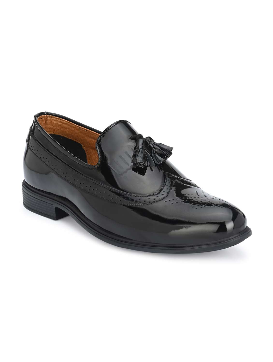 black slip on party wear formal shoes 